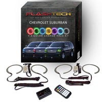 Chevrolet Suburban V.3 Fusion Color Change LED Halo Headlight Kit 2007-2013