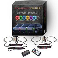 Chevrolet Suburban V.3 Fusion Color Change LED Halo Headlight Kit 2007-2013
