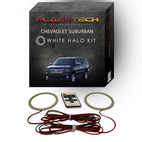 Chevrolet Suburban White LED Halo Fog Light Kit 2007-2013