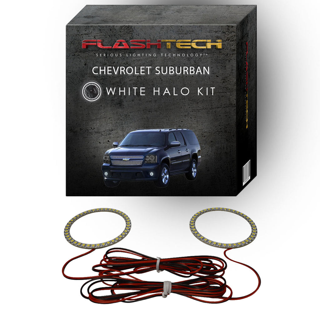 Chevrolet Suburban White LED Halo Fog Light Kit 2007-2013