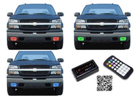 Chevrolet Silverado V.3 Fusion Color Change LED Halo Fog Light Kit 2003-2006