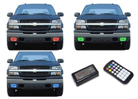 Chevrolet Silverado V.3 Fusion Color Change LED Halo Fog Light Kit 2003-2006