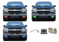 Chevrolet Silverado V.3 Fusion Color Change LED Halo Fog Light Kit 2003-2006