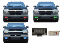 Chevrolet Silverado V.3 Fusion Color Change LED Halo Fog Light Kit 2003-2006