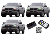 Chevrolet Silverado V.3 Fusion Color Change LED Halo Headlight Kit 2003-2006