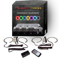 Chevrolet Silverado V.3 Fusion Color Change LED Halo Headlight Kit 2003-2006