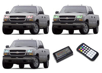 Chevrolet Silverado V.3 Fusion Color Change LED Halo Headlight Kit 2003-2006