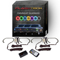 Chevrolet Silverado V.3 Fusion Color Change LED Halo Headlight Kit 2007-2013