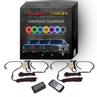 Chevrolet Silverado V.3 Fusion Color Change LED Halo Headlight Kit 2007-2013