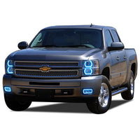 Chevrolet Silverado V.3 Fusion Color Change LED Halo Headlight Fog Light Kit 2007-2013