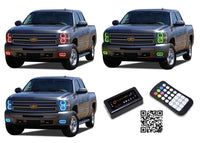 Chevrolet Silverado V.3 Fusion Color Change LED Halo Headlight Fog Light Kit 2007-2013