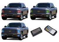 Chevrolet Silverado V.3 Fusion Color Change LED Halo Headlight Fog Light Kit 2007-2013