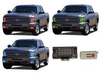 Chevrolet Silverado V.3 Fusion Color Change LED Halo Headlight Fog Light Kit 2007-2013