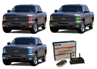 Chevrolet Silverado V.3 Fusion Color Change LED Halo Headlight Fog Light Kit 2007-2013