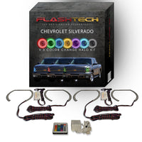 Chevrolet Silverado V.3 Fusion Color Change LED Halo Headlight Kit 2007-2013