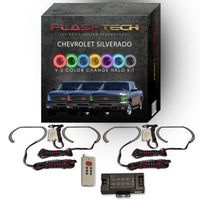 Chevrolet Silverado V.3 Fusion Color Change LED Halo Headlight Kit 2007-2013