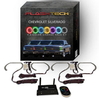 Chevrolet Silverado V.3 Fusion Color Change LED Halo Headlight Kit 2007-2013