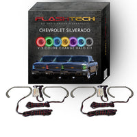 Chevrolet Silverado V.3 Fusion Color Change LED Halo Headlight Kit 2007-2013
