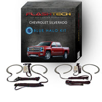 Chevrolet Silverado Projector V.3 Fusion Color Change LED Halo Headlight Kit 2014-2016