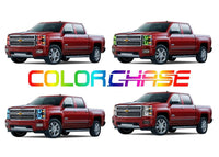 Chevrolet Silverado Projector ColorChase LED Halo Headlight Kit 2014-2016