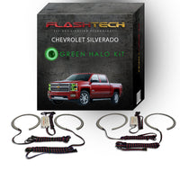 Chevrolet Silverado Projector V.3 Fusion Color Change LED Halo Headlight Kit 2014-2016