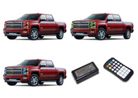 Chevrolet Silverado Projector V.3 Fusion Color Change LED Halo Headlight Kit 2014-2016