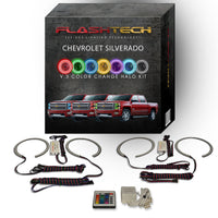 Chevrolet Silverado Projector V.3 Fusion Color Change LED Halo Headlight Kit 2014-2016