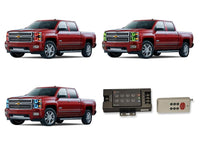 Chevrolet Silverado Projector V.3 Fusion Color Change LED Halo Headlight Kit 2014-2016