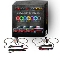Chevrolet Silverado Projector V.3 Fusion Color Change LED Halo Headlight Kit 2014-2016