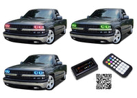 Chevrolet Silverado V.3 Fusion Color Change LED Halo Headlight Kit 1998-2002