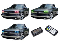 Chevrolet Silverado V.3 Fusion Color Change LED Halo Headlight Kit 1998-2002
