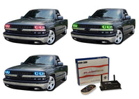 Chevrolet Silverado V.3 Fusion Color Change LED Halo Headlight Kit 1998-2002