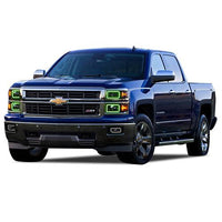 Chevrolet Silverado Non Projector V.3 Fusion Color Change LED Halo Headlight Kit 2014-2016