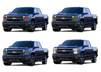 Chevrolet Silverado Non Projector V.3 Fusion Color Change LED Halo Headlight Kit 2014-2016