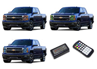 Chevrolet Silverado Non Projector V.3 Fusion Color Change LED Halo Headlight Kit 2014-2016