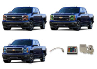 Chevrolet Silverado Non Projector V.3 Fusion Color Change LED Halo Headlight Kit 2014-2016