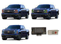 Chevrolet Silverado Non Projector V.3 Fusion Color Change LED Halo Headlight Kit 2014-2016