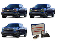 Chevrolet Silverado Non Projector V.3 Fusion Color Change LED Halo Headlight Kit 2014-2016