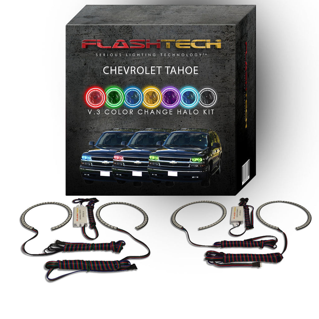 Chevrolet Tahoe V.3 Fusion Color Change LED Halo Headlight Kit 2000-2006