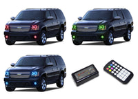 Chevrolet Tahoe V.3 Fusion Color Change Headlight & LED Halo Fog Light Kit 2007-2013