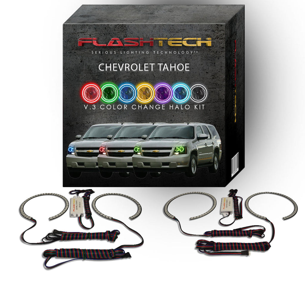 Chevrolet Tahoe V.3 Fusion Color Change LED Halo Headlight Kit 2007-2013
