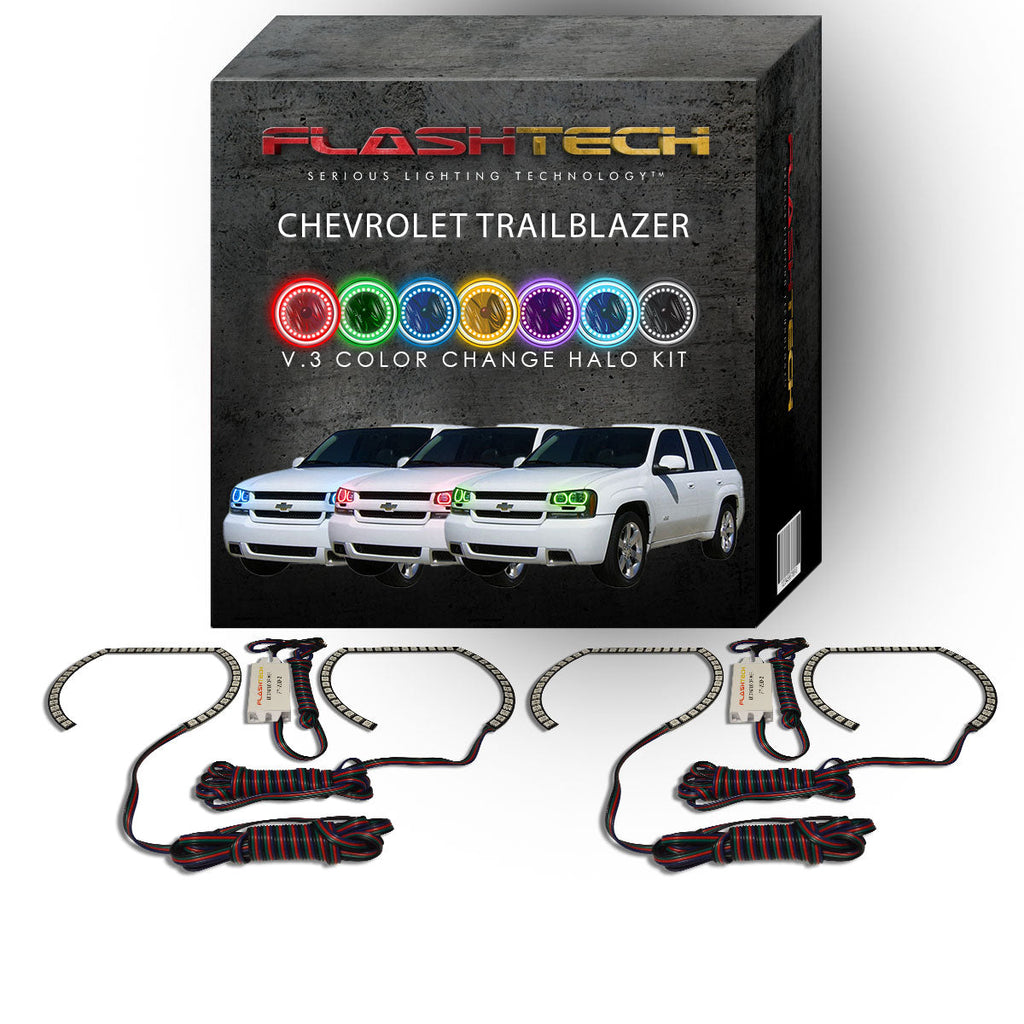 Chevrolet Trailblazer V.3 Fusion Color Change LED Halo Headlight Kit 2002-2009
