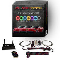 Chevrolet Corvette V.3 Fusion Color Change LED Halo Headlight Kit 2014-2016