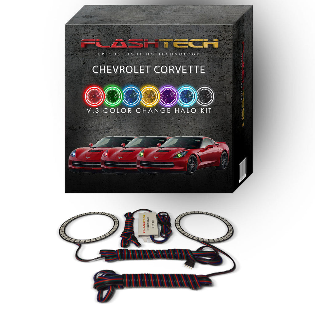 Chevrolet Corvette V.3 Fusion Color Change LED Halo Headlight Kit 2014-2016