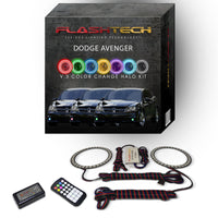 Dodge Avenger V.3 Fusion Color Change LED Halo Fog Light Kit 2008-2015