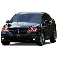 Dodge Avenger V.3 Fusion Color Change Headlight & LED Halo Fog Light Kit 2008-2010