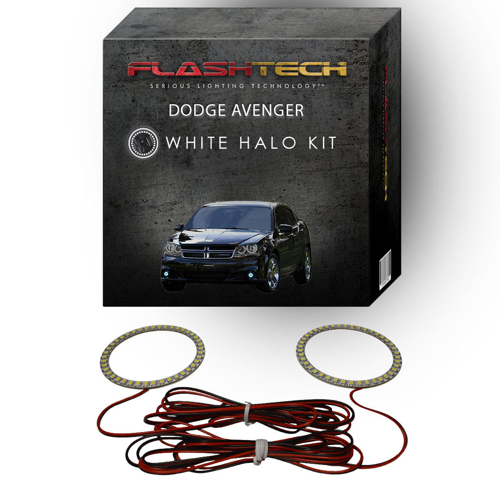 Dodge Avenger White LED Halo Fog Light Kit 2008-2010