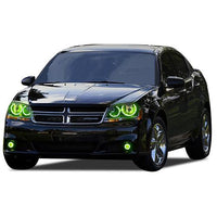 Dodge Avenger V.3 Fusion Color Change Headlight & LED Halo Fog Light Kit 2008-2010
