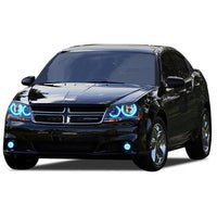 Dodge Avenger V.3 Fusion Color Change Headlight & LED Halo Fog Light Kit 2008-2010