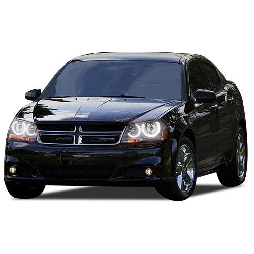 Dodge Avenger White LED Halo Headlight Kit 2008-2015